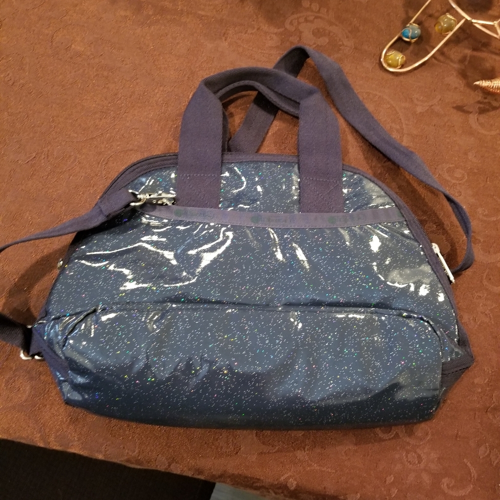 Shimmery blue purse